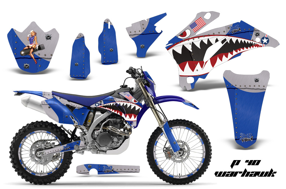 Yamaha WR250F WR450F 07-11 Graphics Kit P40 BL NPs